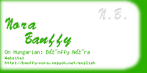 nora banffy business card